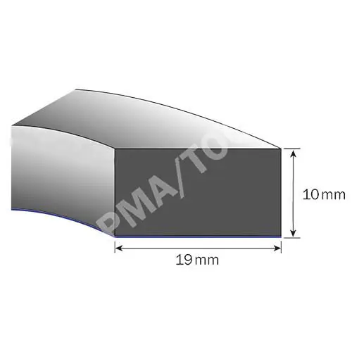 Självhäftande skumgummiprofil för instrumentbräda, 19 x 10 mm, 10 m rulle