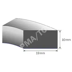 [1020000021]  Foam rubber profile for dashboard, self-adh., 19 x 10 mm, 10 m roll