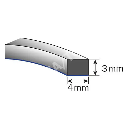  Foam rubber profile self-adh., 4 x 3 mm, 5 rolls of 30 m each