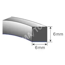 [1020000023] Foam rubber profile self-adh., 6 x 6 mm, 5 rolls of 15 m each