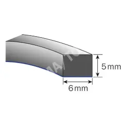 [1020000024] Foam rubber profile self-adh., 6 x 5 mm, 10 rolls of 10 m each