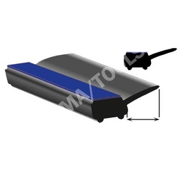 [1020000031] Underglass profile self-adh. with cover lip, 6 mm, 20 m roll