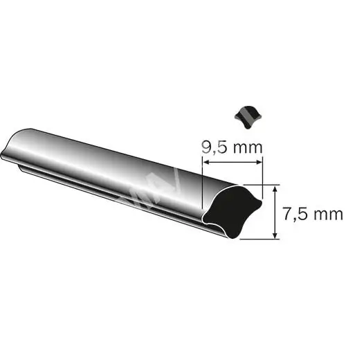  Filler profile, 9,5 x 7,5 mm, 25 m roll