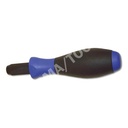 Professional PU scraper with short shaft, blue/black