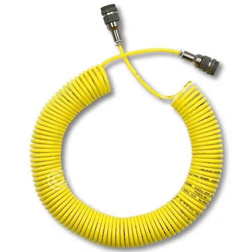 Spiral hose with 2 quick couplings, 5 m 2 Schnellsteckkupplungen, 5 m
