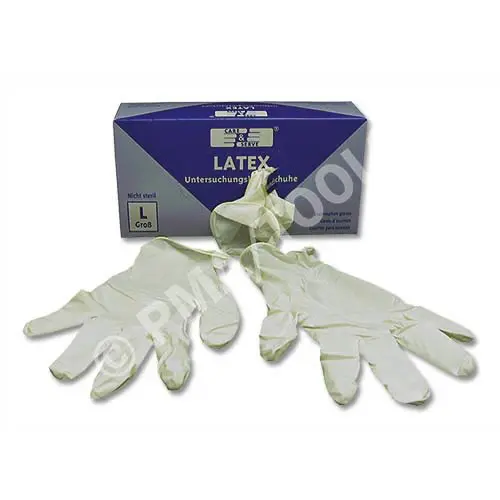 Latex gloves, powdered size L, 100 pcs.