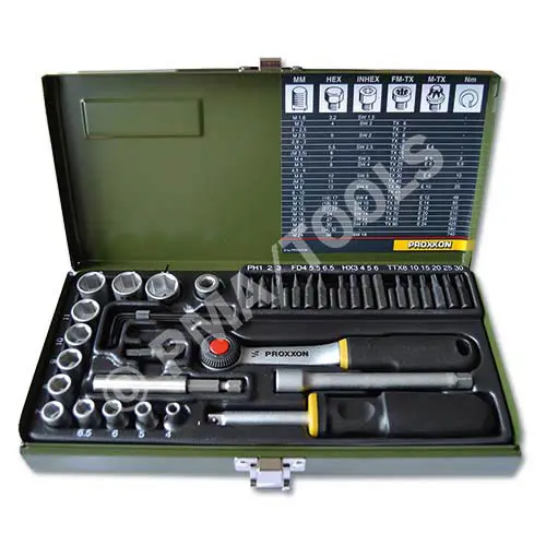 Socket wrench set 1/4 inch, 39 pcs. 