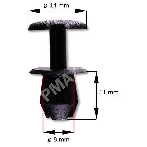 Fastener waterpanel/Inner panel, black