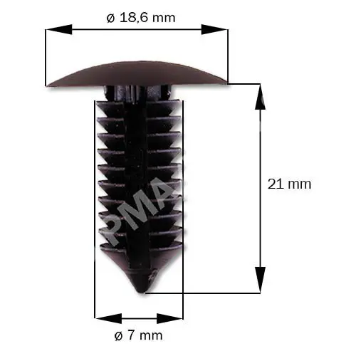 Fastener waterpanel/Inner panel, black