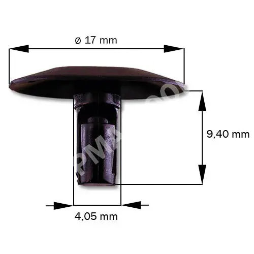 Fastener waterpanel/Inner panel, black