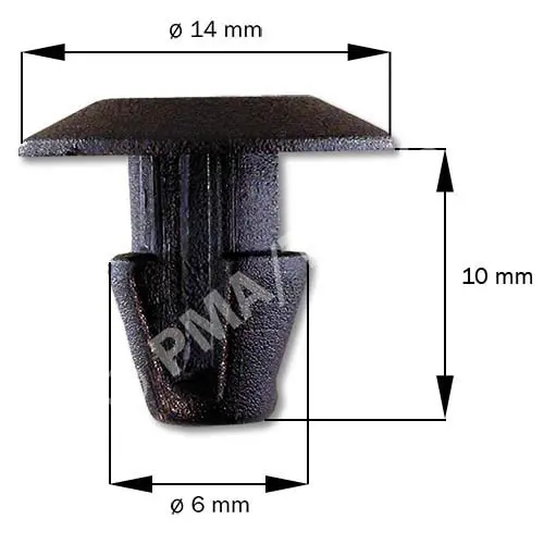 Fastener waterpanel/Inner panel, black