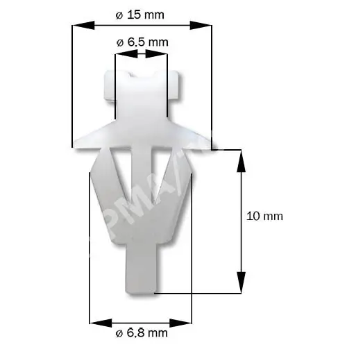  Fastener waterpanel/Inner panel, white