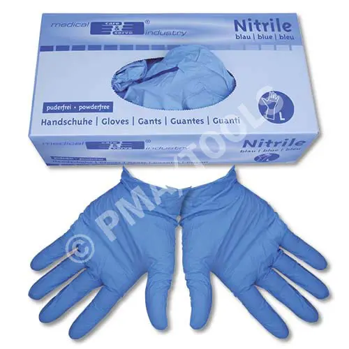 Nitrile disposable gloves, powder-free, 100 pcs.