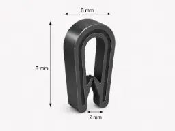 [1020000045] Black PVC flexible grip profile 6x8mm - 50 m roll