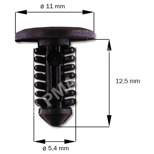 Fastener waterpanel/Inner panel, black  