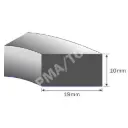  Foam rubber profile for dashboard, self-adh., 19 x 10 mm, 10 m roll