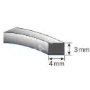  Foam rubber profile self-adh., 4 x 3 mm, 5 rolls of 30 m each