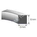 Foam rubber profile self-adh., 6 x 6 mm, 5 rolls of 15 m each