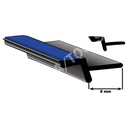 Underglass profile self-adh. with cover lip, 9 mm, 27 m roll