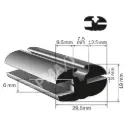  Weatherstrip profile, 29,5 x 19 mm, 15 m roll