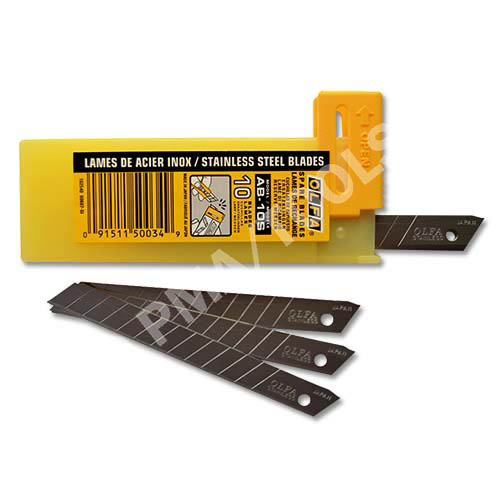 OLFA Blades, stainless steel, 9 mm, 10 pcs. in the package
