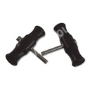 Wire handles, self-locking, black, 1 pair schwarz, 1 Paar