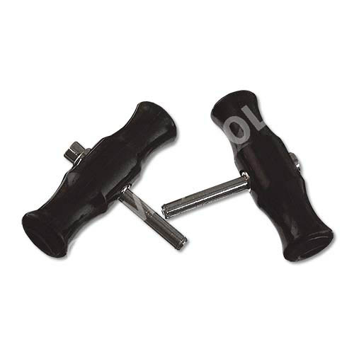 Wire handles, self-locking, black, 1 pair schwarz, 1 Paar