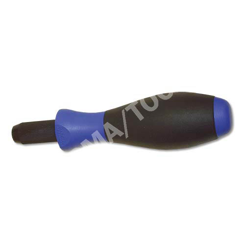Professional PU scraper with short shaft, blue/black