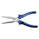 Long-nose pliers with extra long cutting edge