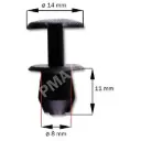 Fastener waterpanel/Inner panel, black