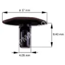 Fastener waterpanel/Inner panel, black