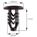 Fastener waterpanel/Inner panel, black