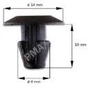 Fastener waterpanel/Inner panel, black