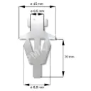  Fastener waterpanel/Inner panel, white