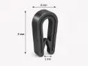 Black PVC flexible grip profile 6x8mm - 50 m roll