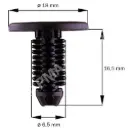 Fastener waterpanel/Inner panel, black